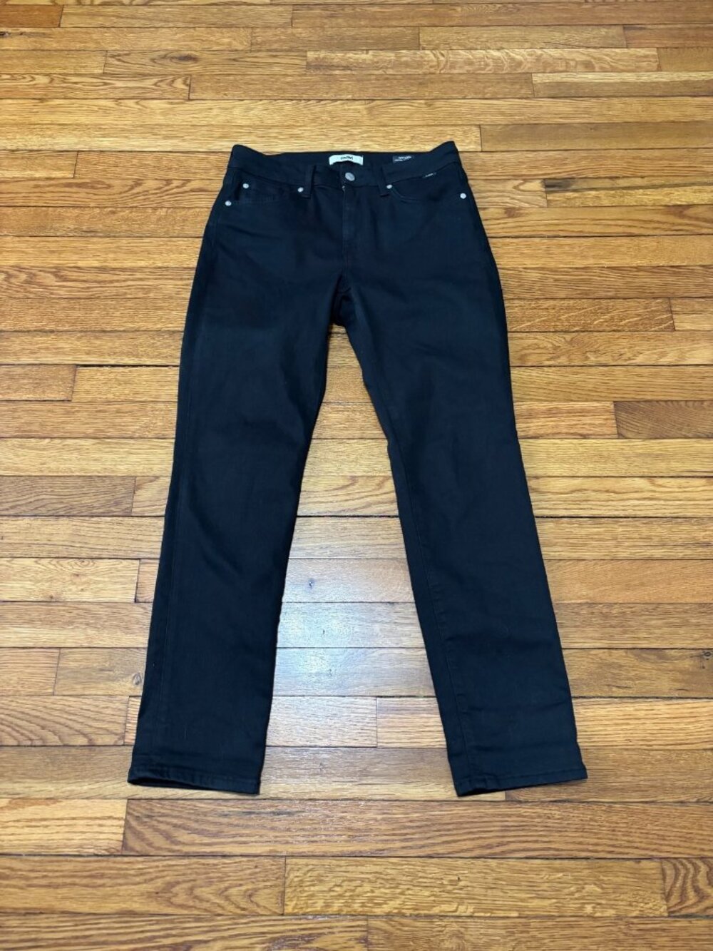Mavi Womens Kathleen Mid-Rise Slim Boyfriend Jeans Sz 28 28x29 Black Denim
